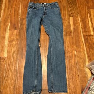 Wrangler Regular Fit Jeans 30x34 Medium Wash Straight Leg Denim (1003)